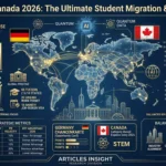 Study Abroad 2026 Complete Infographic Comparing Germany vs Canada 2026, Free Tuition, GIC, PR Velocity, and STEM Pathways - Articles Insight Research