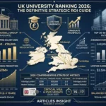 Professional Infographic Comparing UK University Rankings, Tuition Fees, and Graduate ROI for 2026 - Articles Insight