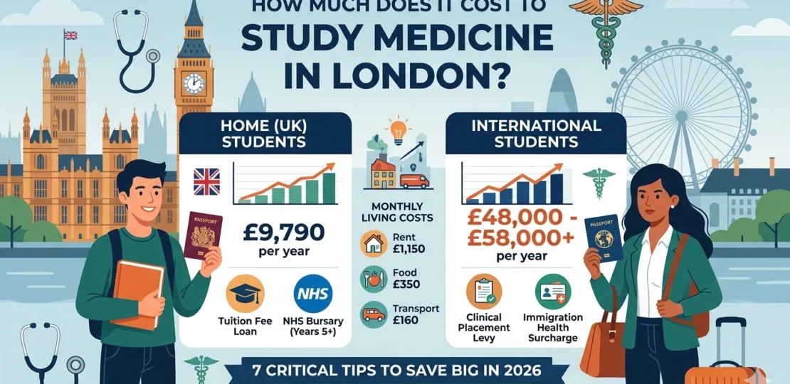 How Much Does It Cost to Study Medicine in London 2026 Student Guide.