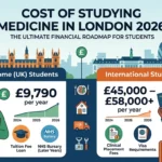 Cost of Studying Medicine in London 2026: The Best Financial Roadmap for Students 3 Cost of Studying Medicine in London 2026: The Best Financial Roadmap for Students Comparison of the cost of studying medicine in London 2026 for home and international students.