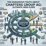 Detailed 2026 investment guide and business model infographic for Chapters Group AG, illustrating perpetual ownership, Vertical Market Software (VMS) growth, and financial resilience for SMEs.