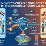 Transfer Money to Coracle from Egypt and Oman 2026: Regional Banking and SWIFT Infographic