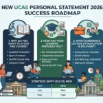 New UCAS Personal Statement 2026: Successful Guide to the 3 New Questions 3 New UCAS Personal Statement 2026: Successful Guide to the 3 New Questions Detailed breakdown of the New UCAS Personal Statement 2026 three question format and structured evidence approach
