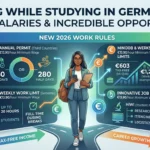 Guide to Working While Studying in Germany 2026: Work Permits and Salaries Infographic