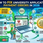 How to fix university application payment errors 2026