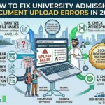 Fix University Admission Document Upload Errors 2026: Pro Student's Technical Guide Infographic by Articles Insight
